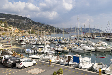 The port of Bordighera on the italian riviera