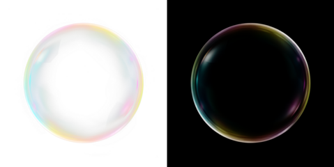 This is a delightful soap bubble PNG overlay featuring colorful frame.