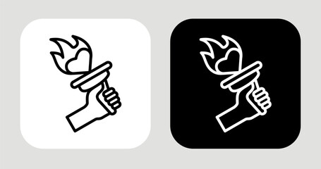 Belief Catalyst Icon In Black and White Line Style
