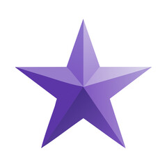 Obraz premium Modern Purple Star Icon Illustration Graphics Design Award Badge Shape