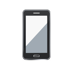 Smartphone Illustration with Blank Screen and Rounded Edges for Mobile App UI Design Template