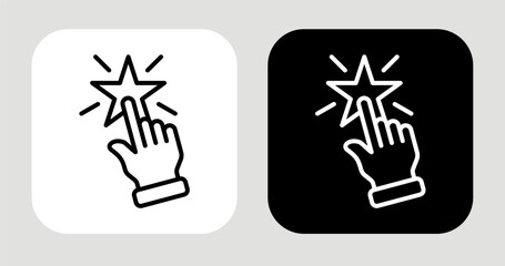 Mission Trigger Icon In Black and White Line Style