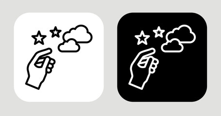 Beyond Frame Icon In Black and White Line Style