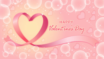 ハートのリボンの背景