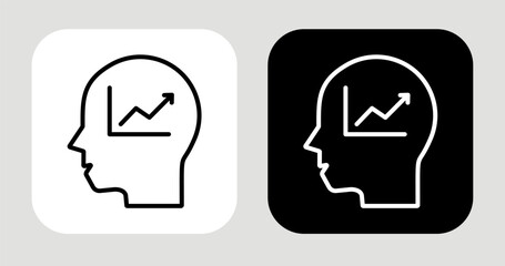 Pattern Watcher Icon In Black and White Line Style
