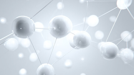 A minimal cluster of glowing tech nodes connected by soft luminous lines, forming a clean futuristic network ideal for UI, data, and digital technology visuals.