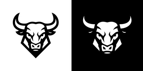 horn bull angry logo