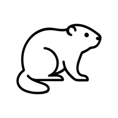 Obraz premium Marmot Vector Illustration in outline style