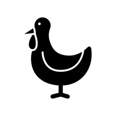 Cute Cartoon Chicken Doodle Icon for Farm, Blog, Poster, or Educational Use