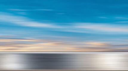 Fototapeta premium Long exposure shot blending sky and sea, conveying movement, and a sense of serenity