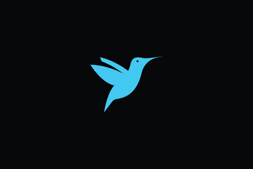 Minimalist Abstract Bird Logo Design on White Background
