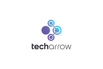 Minimal Tech Arrow Logo on White Background