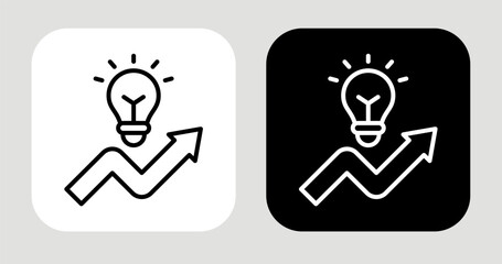 Opportunity Icon In Black and White Line Style