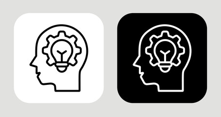 Logical Choice Icon In Black and White Line Style