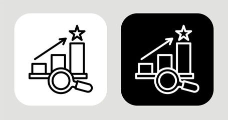 Discovery Lens Icon In Black and White Line Style