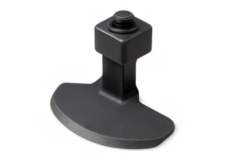 Metal industrial machine part with transparent background