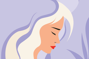 Woman, Girl, Head, View, Leaves, Flowers, Sun, Sky, Colorful, Nature, Thoughts, Alone, Artwork, Vector
