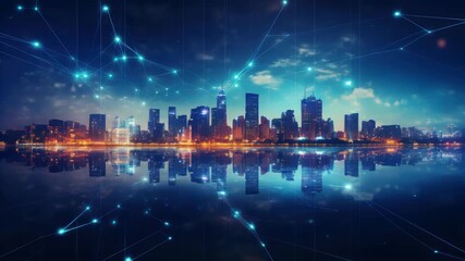 5G, 6G, Big data wireless network, high speed internet, cloud computing or connect diagram technology, Data storage, service, synchronize, online, financial, Connectivity global, smart city, Gen AI - Powered by Adobe