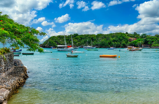 Ossos Beach in Buzios, Rio de Janeiro, Brazil. Seascape of Armacao dos Buzios.