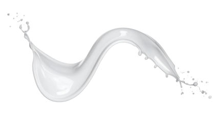 White Water or Milk Wave or Splash - Watery substance for Product Health Care and Cosmetics packaging placement - Oily Liquid - Transparent PNG flowing cosmetic