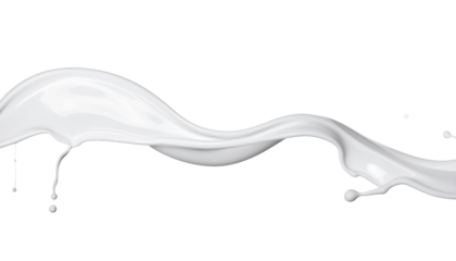 White Water or Milk Wave or Splash - Watery substance for Product Health Care and Cosmetics packaging placement - Oily Liquid - Transparent PNG flowing cosmetic