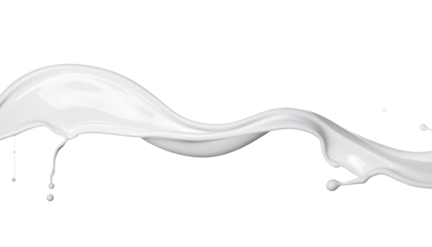 White Water or Milk Wave or Splash - Watery substance for Product Health Care and Cosmetics packaging placement - Oily Liquid - Transparent PNG flowing cosmetic
