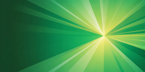 Obraz premium Abstract Green Burst Background with Gradient Light Rays Effect Design