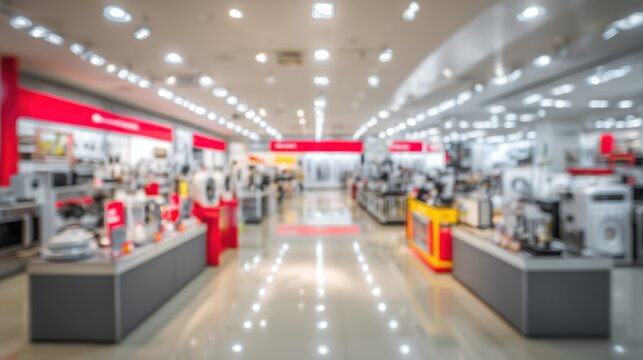Blurred appliance store
