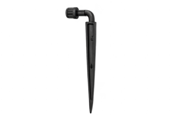 Drip irrigation adjustable sprinkler on stake, transparent background