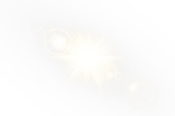 Gold Light Burst PNG with Transparent Background