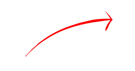 Hand-drawn red arrow graphic on a clear transparent background