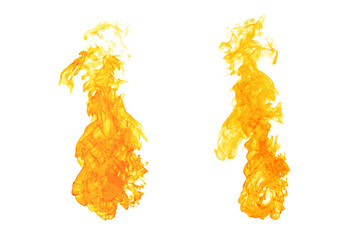 Collection of isolated flames on black background. Perfect for digital art, design and visual effects. Perfect for energy explosion scenes.