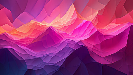 Vibrant abstract digital art with flowing waves of pink purple and orange colors creating a sense of ethereal movement and organic texture