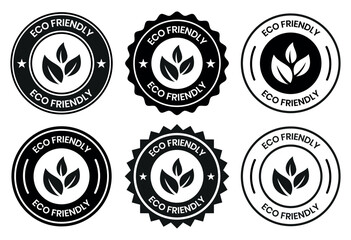 Set of eco friendly icons. Ecologic food stamps. Organic natural food labels. eco friendly logo, label, sign, badge, symbol, banner, line, flat vector, isolated illustration.