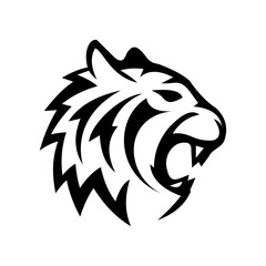 Fierce Roaring Tiger Head Mascot Logo