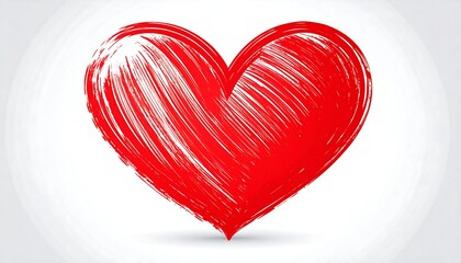 Red Heart Shape Graphic Design.