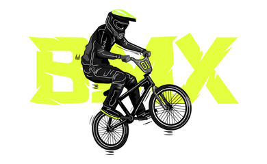 Fototapeta premium ride with bmx bycycle sport