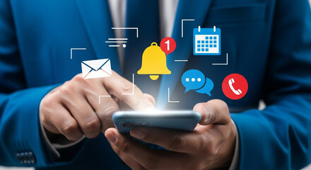 Stay connected with ease using your smartphone for email, notifications, appointments, calls, and messages, a modern business communication solution