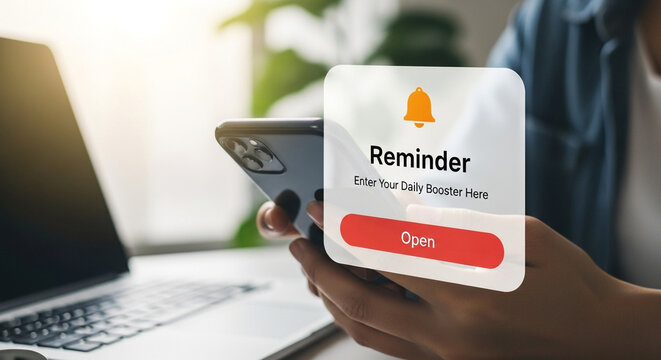 Boost productivity now with daily reminders on your mobile device to stay on track with tasks and goals in a modern, organized lifestyle