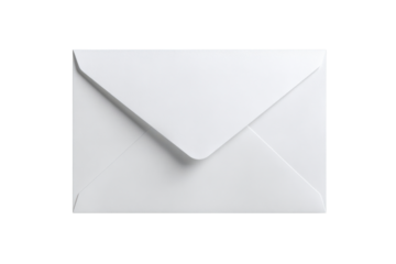 White envelope with pointed flap against black background paper mail 1, Isolated On Transparent Background, Png Cut Out