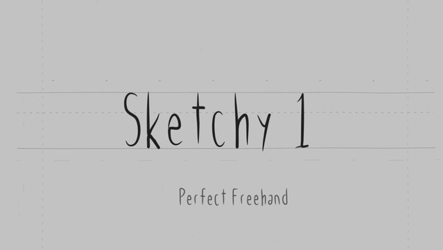 Sketch Write On Text Effect 1 - Scribble Doodle Title Animation Tool | Perfect Freehand Vector Calligraphy