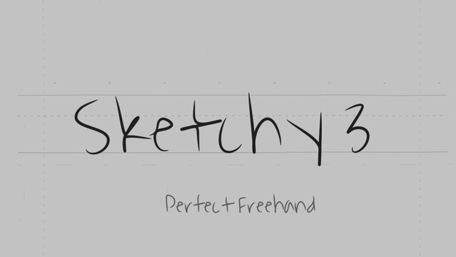Sketch Write On Text Effect 3 - Scribble Doodle Title Animation Tool | Perfect Freehand Vector Calligraphy