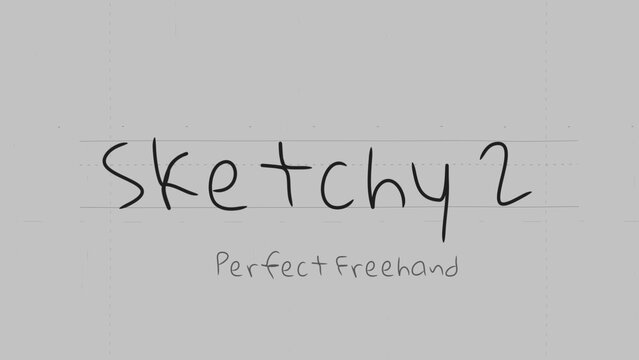 Sketch Write On Text Effect 2 - Scribble Doodle Title Animation Tool | Perfect Freehand Vector Calligraphy