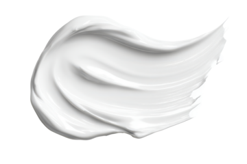 White cream swirl texture on black background abstract cosmetic sample image, Isolated On Transparent Background, Png Cut Out
