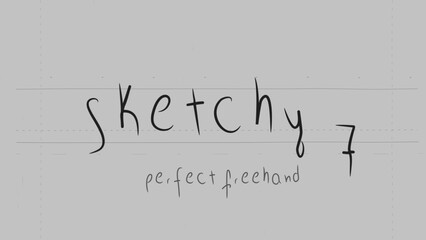 Sketch Write On Text Effect 7 - Scribble Doodle Title Animation Tool | Perfect Freehand Vector Calligraphy