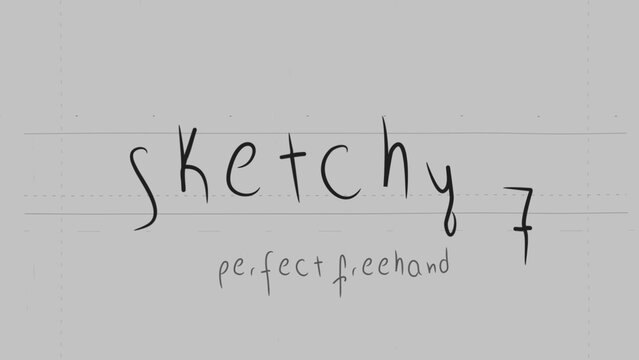 Sketch Write On Text Effect 7 - Scribble Doodle Title Animation Tool | Perfect Freehand Vector Calligraphy