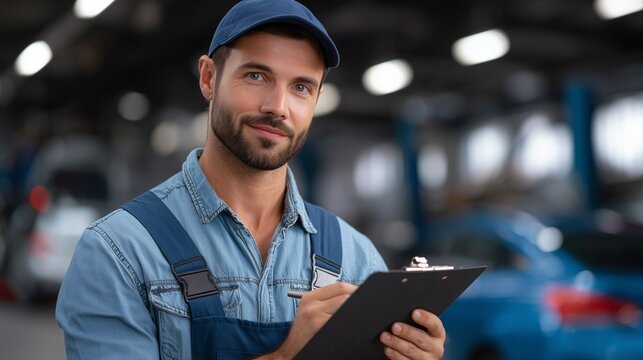 Workshop action mechanic inspects vehicle garage environment professional viewpoint
