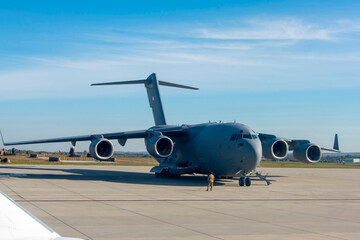 U.S. Cargo Plane on the Tarmac © Adwo