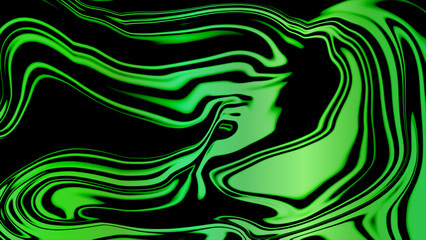 Abstract green and black liquid marble background design