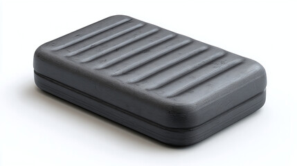 A modern, minimalist grey soapbox against a neutral backdrop